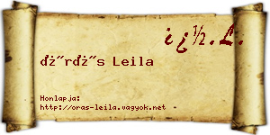 Órás Leila névjegykártya